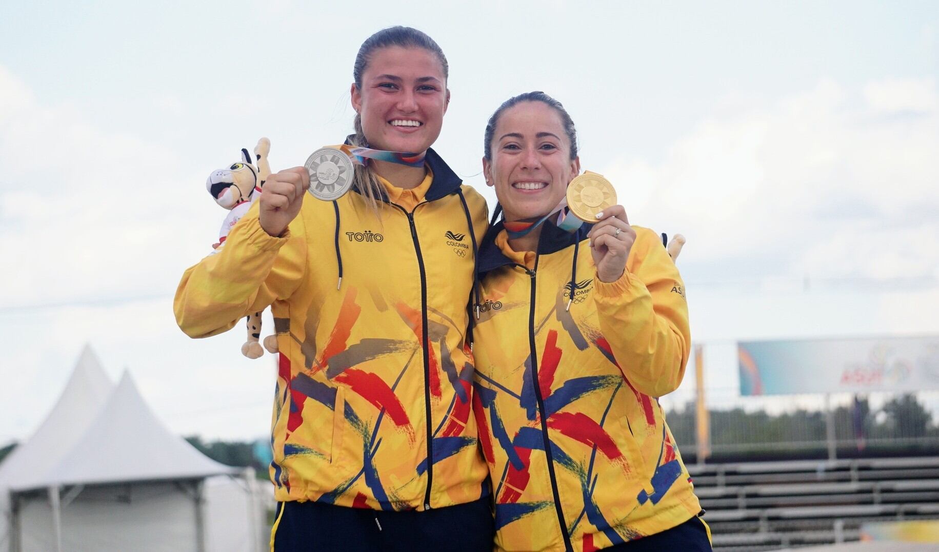 Gabriela Bolle y Mariana Pajón. Foto: Comité Olímpico Colombiano