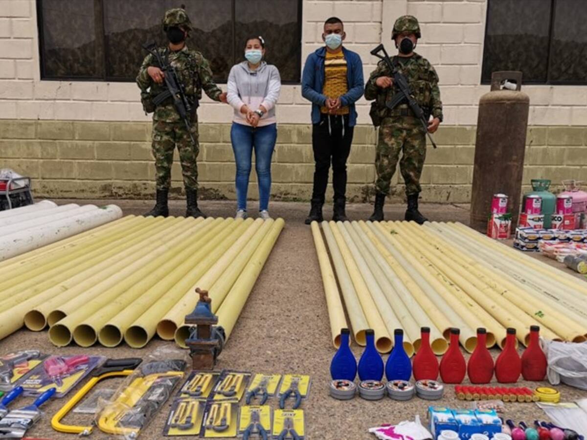 Capturan a dos personas con cerca de 800 artefactos explosivos en zona rural de Tierralta