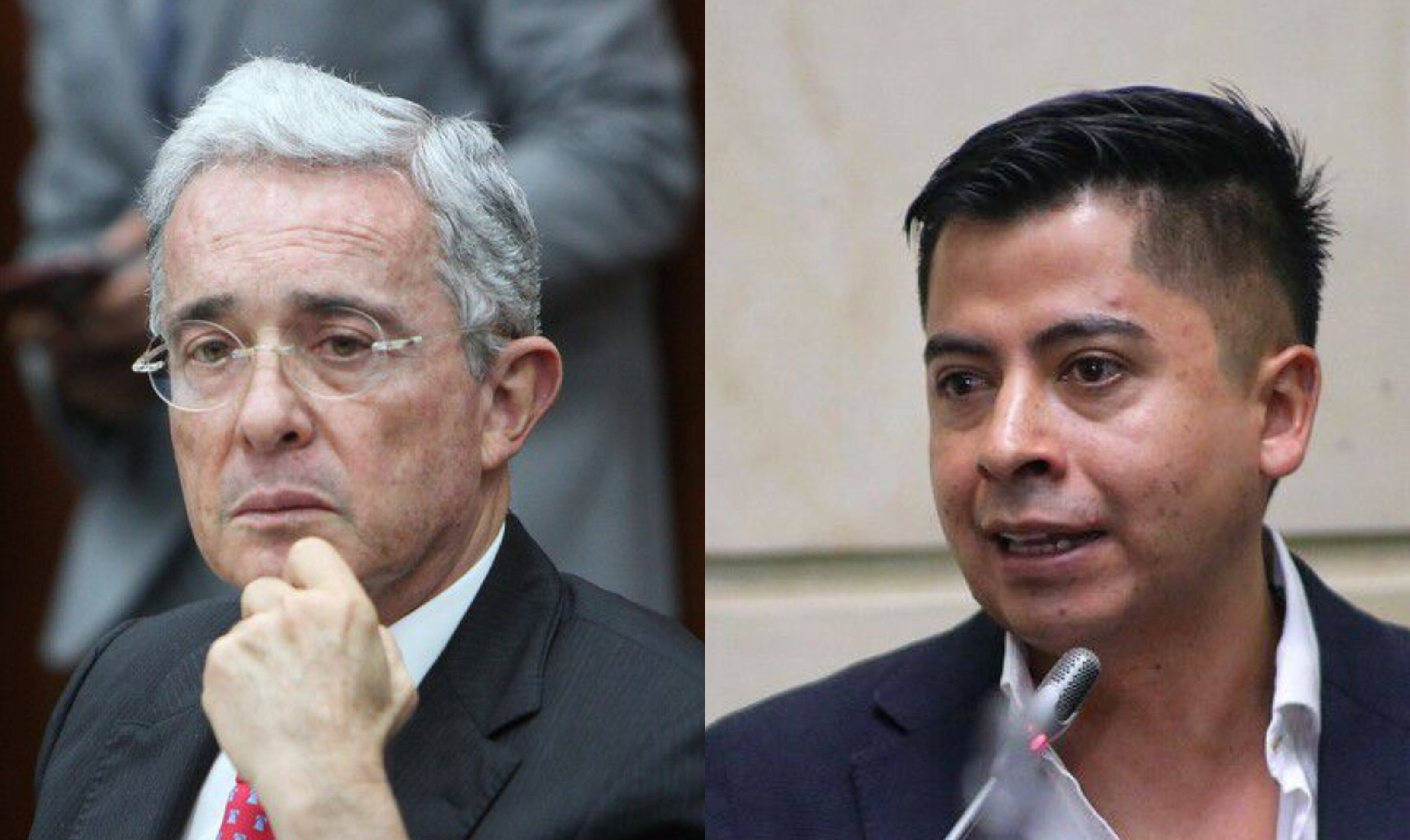 Álvaro Uribe y Ariel Ávila. Fotos: Colprensa.
