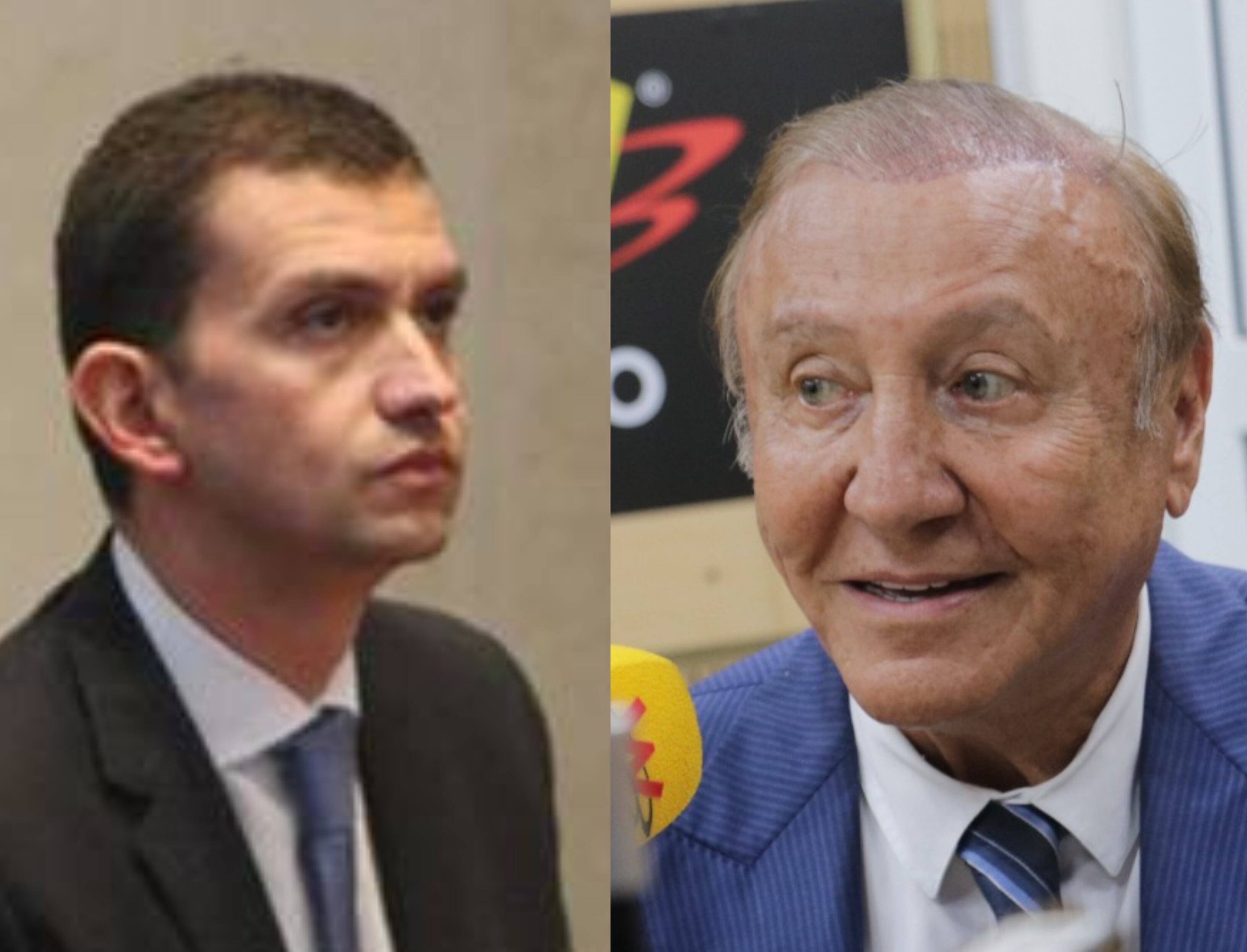 En la foto Emilio Tapia y el candidato presidencial Rodolfo Hernández. Foto: Colprensa y W Radio.