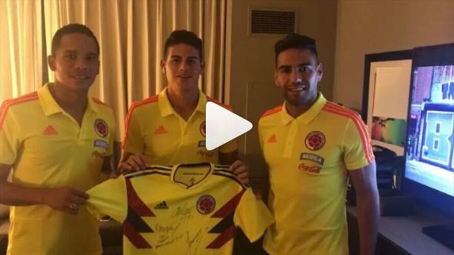 Falcao, James y Bacca enviaron un saludo a Cristo José. Foto: Instagram fcfseleccioncol