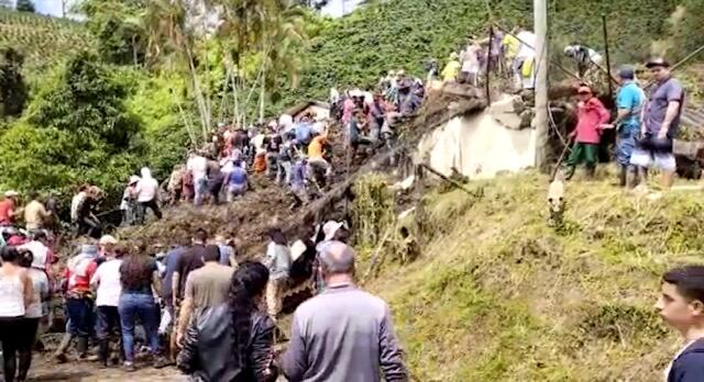Deslizamiento de tierra de Andes, Antioquia. Foto: Cortesía