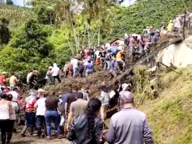 Deslizamiento de tierra de Andes, Antioquia. Foto: Cortesía