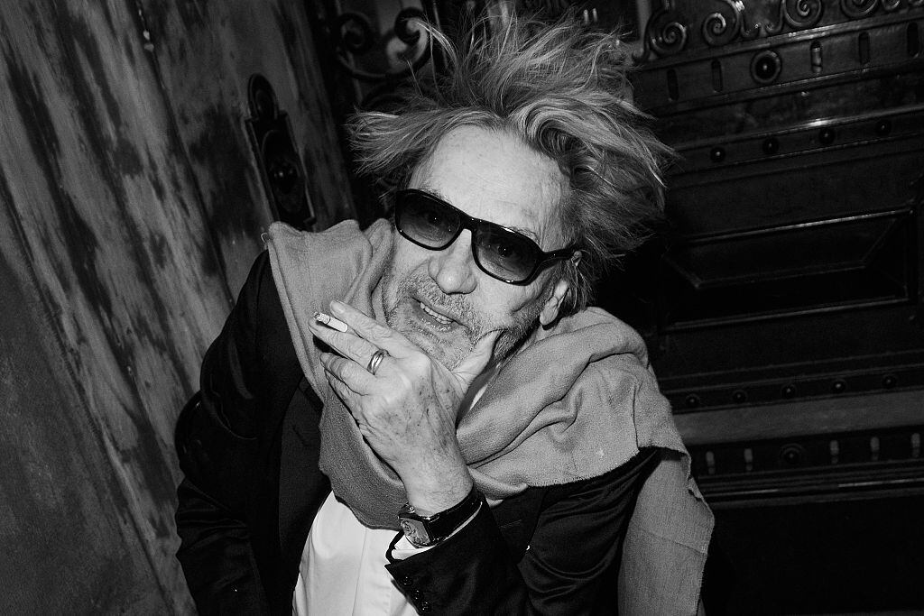 BERLIN, GERMANY - OCTOBER 29:  (EDITORS NOTE: Image has been converted to black and white.) Actor Helmut Berger attends the 10th anniversary celebration of the Zoo Magazine at Naturkundemuseum on October 29, 2014 in Berlin, Germany.  (Photo by Target Presse Agentur Gmbh/Getty Images)