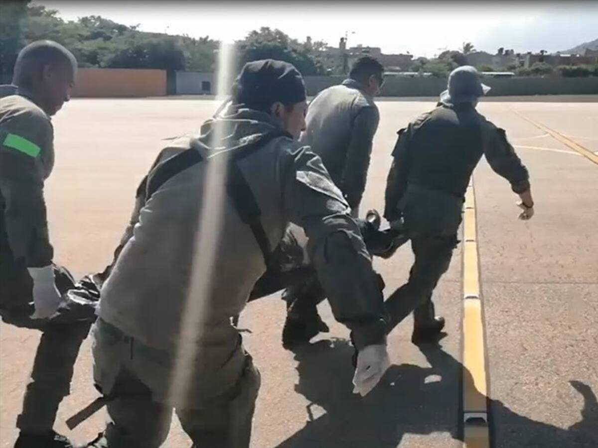 En video: así llegaron a Santa Marta los restos de 'Chucho Mercancía' y alias 'Mario'