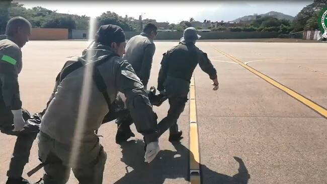 En video: así llegaron a Santa Marta los restos de 'Chucho Mercancía' y alias 'Mario'. Foto: Captura de Pantalla