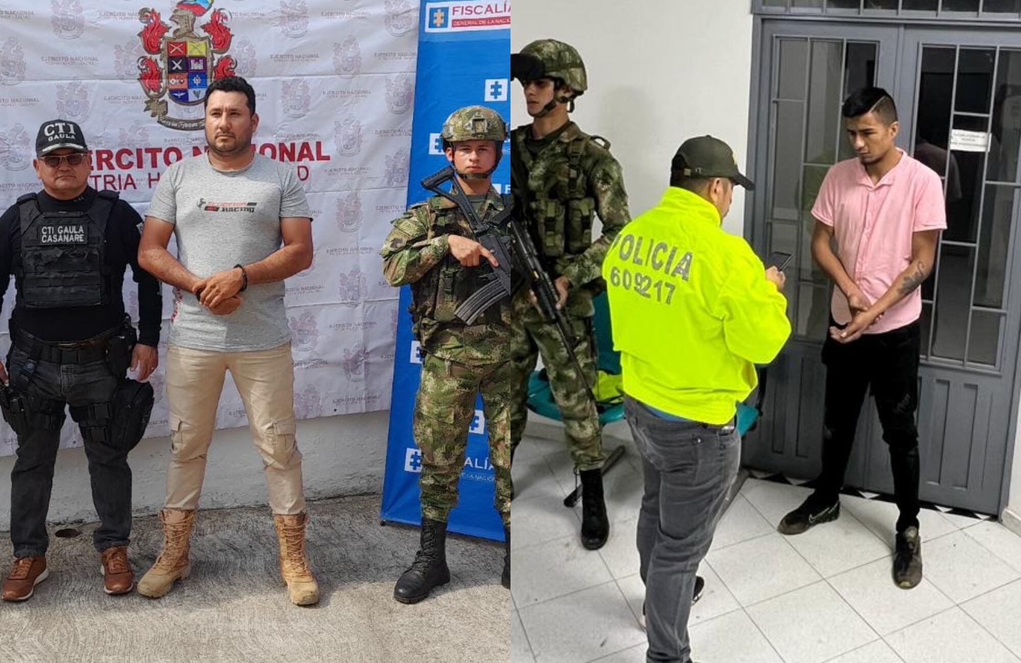 Captura de cabecillas del Clan del Golfo en Casanare y Meta. Fotos: Ejército Nacional