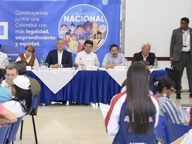 Eln, disidencias, inversión y explosión en Rosas, los temas que abordó Duque en Popayán . Foto: Presidencia