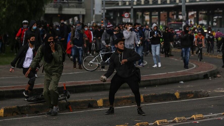 Desmanes producidos en las manifestaciones por el paro nacional. Foto: Colprensa