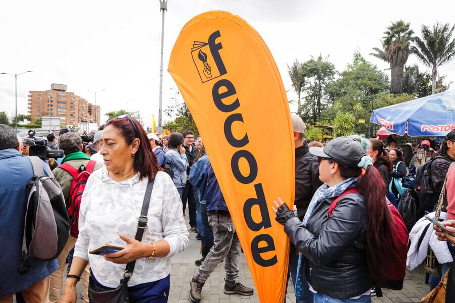 Marchas de Fecode. Foto: Colprensa.