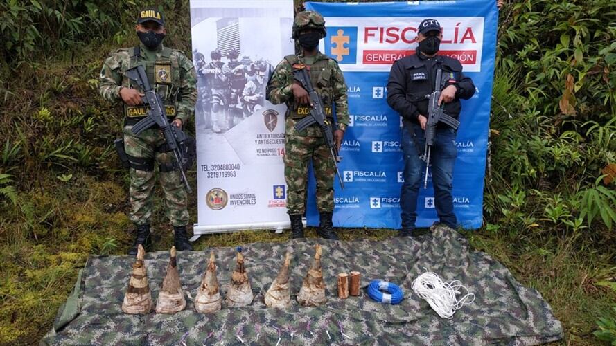 Ejército frustra ataque con explosivos en el departamento de Nariño. Foto: Cortesía Ejército