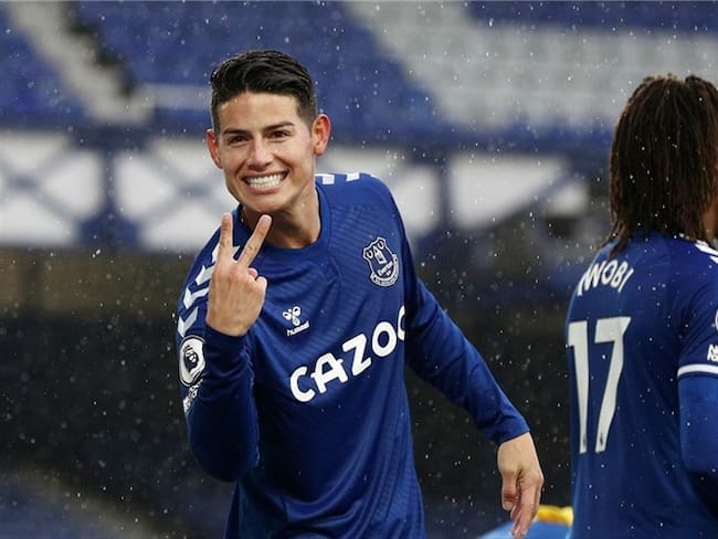 Doblete de James Rodríguez y gol de Yerry Mina con el Brighton. Foto: Getty