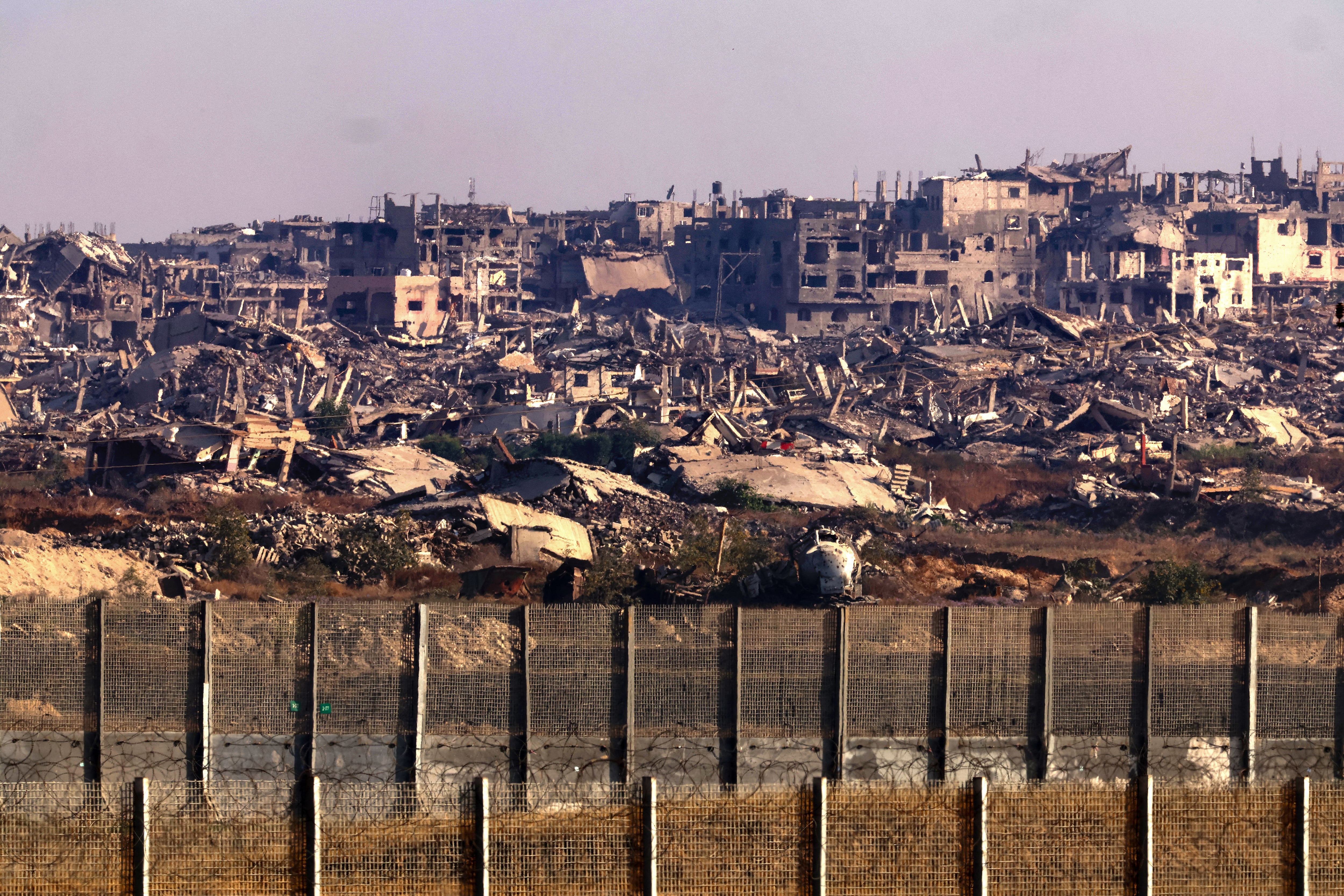 Franja de Gaza desde la frontera con Israel. FOTO: JACK GUEZ/AFP via Getty Images
