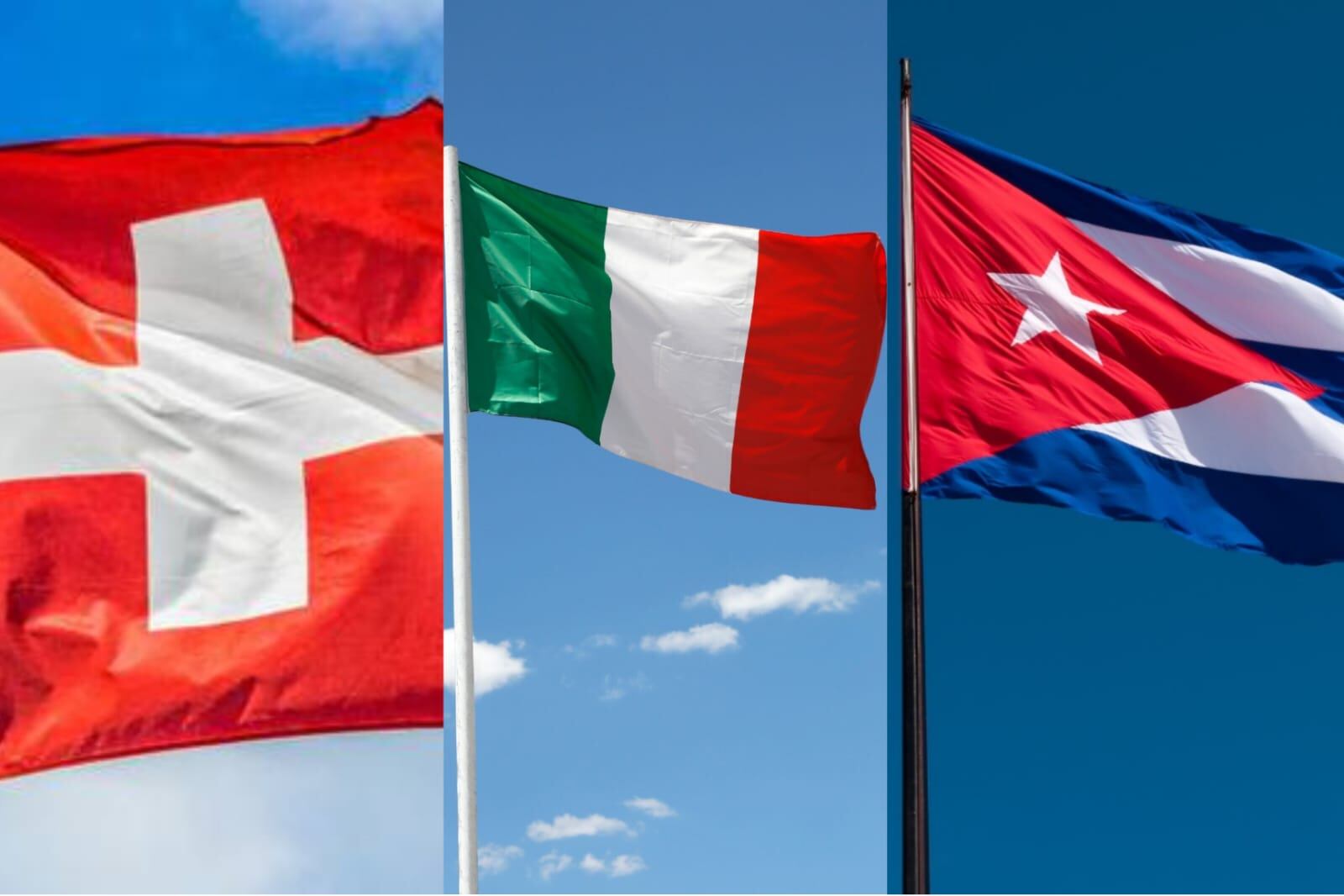 Suiza, Italia y Cuba. Foto: Getty Images