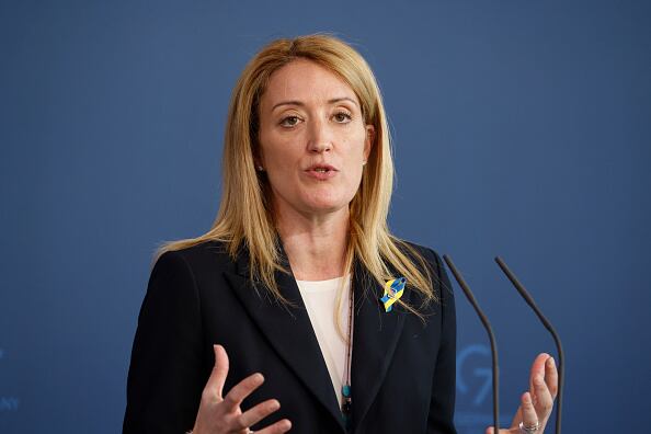 Presidenta del Parlamento Europeo, Roberta Metsola. Foto:Getty