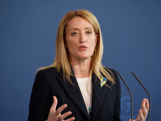 Presidenta del Parlamento Europeo, Roberta Metsola. Foto:Getty
