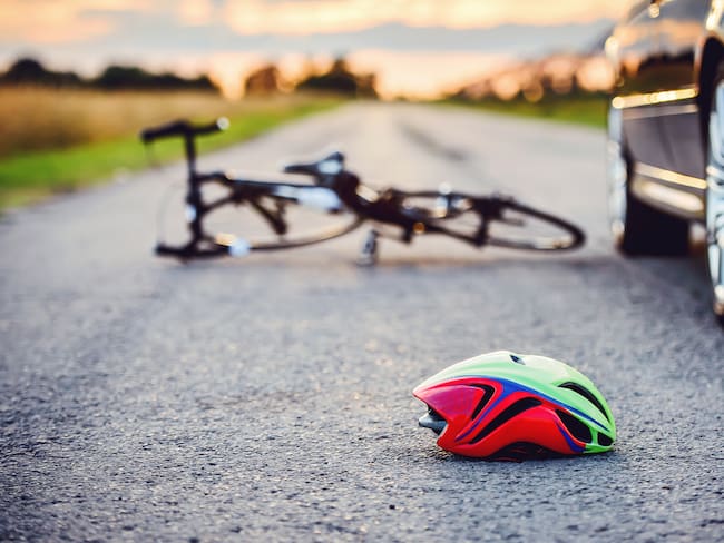 Imagen de referencia de ciclista atropellado. Foto: Getty Images.,