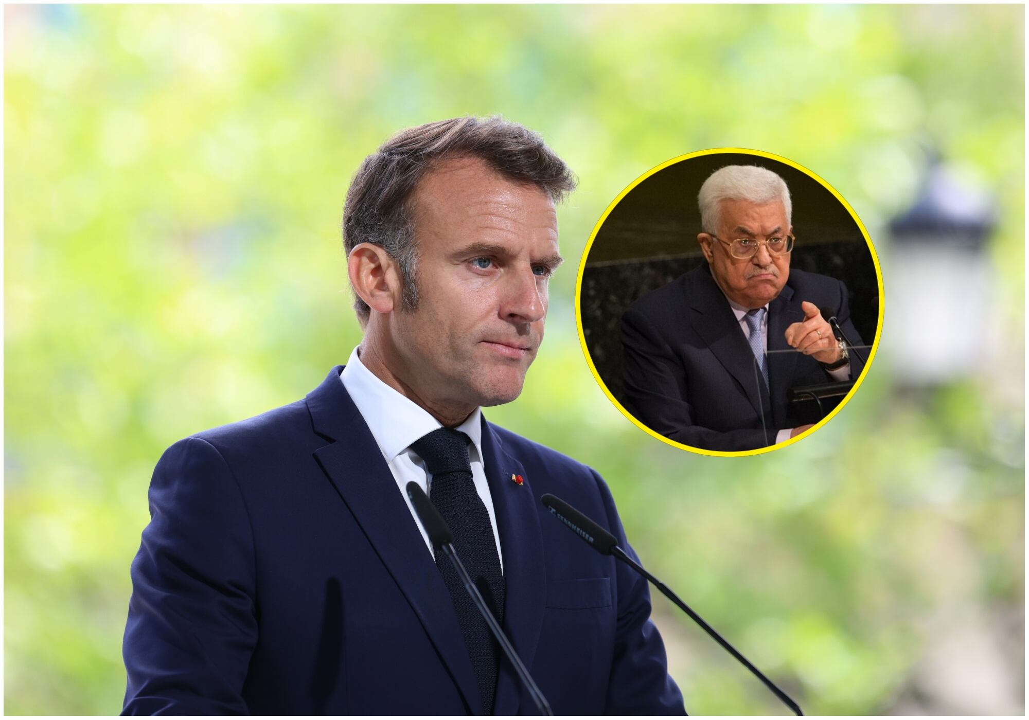 Macron y Abás se reúnen este martes en París para tratar implementación de alto fuego en Gaza. Foto: Getty Images.