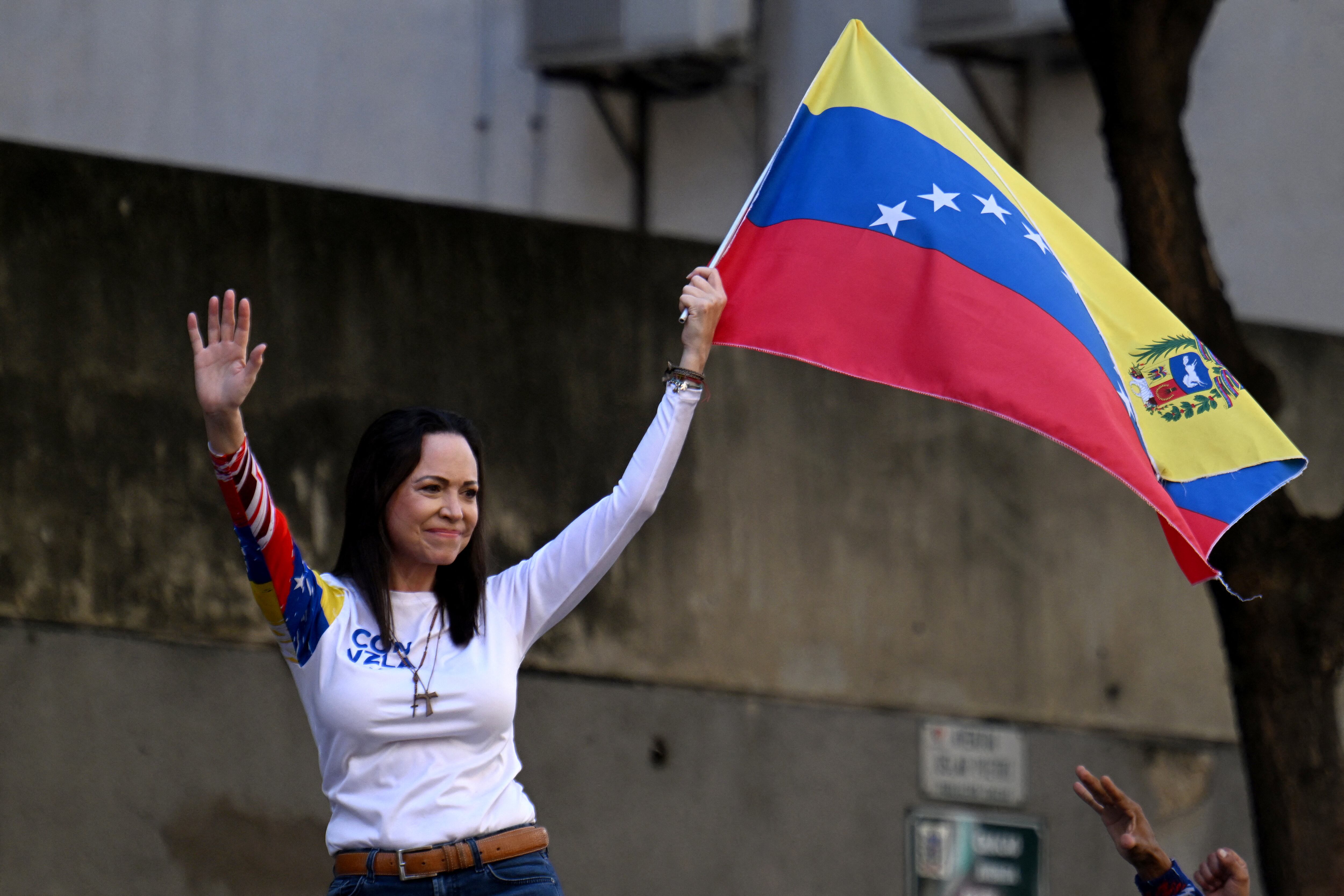 Maria Corina Machado. Foto: JUAN BARRETO/AFP via Getty Images