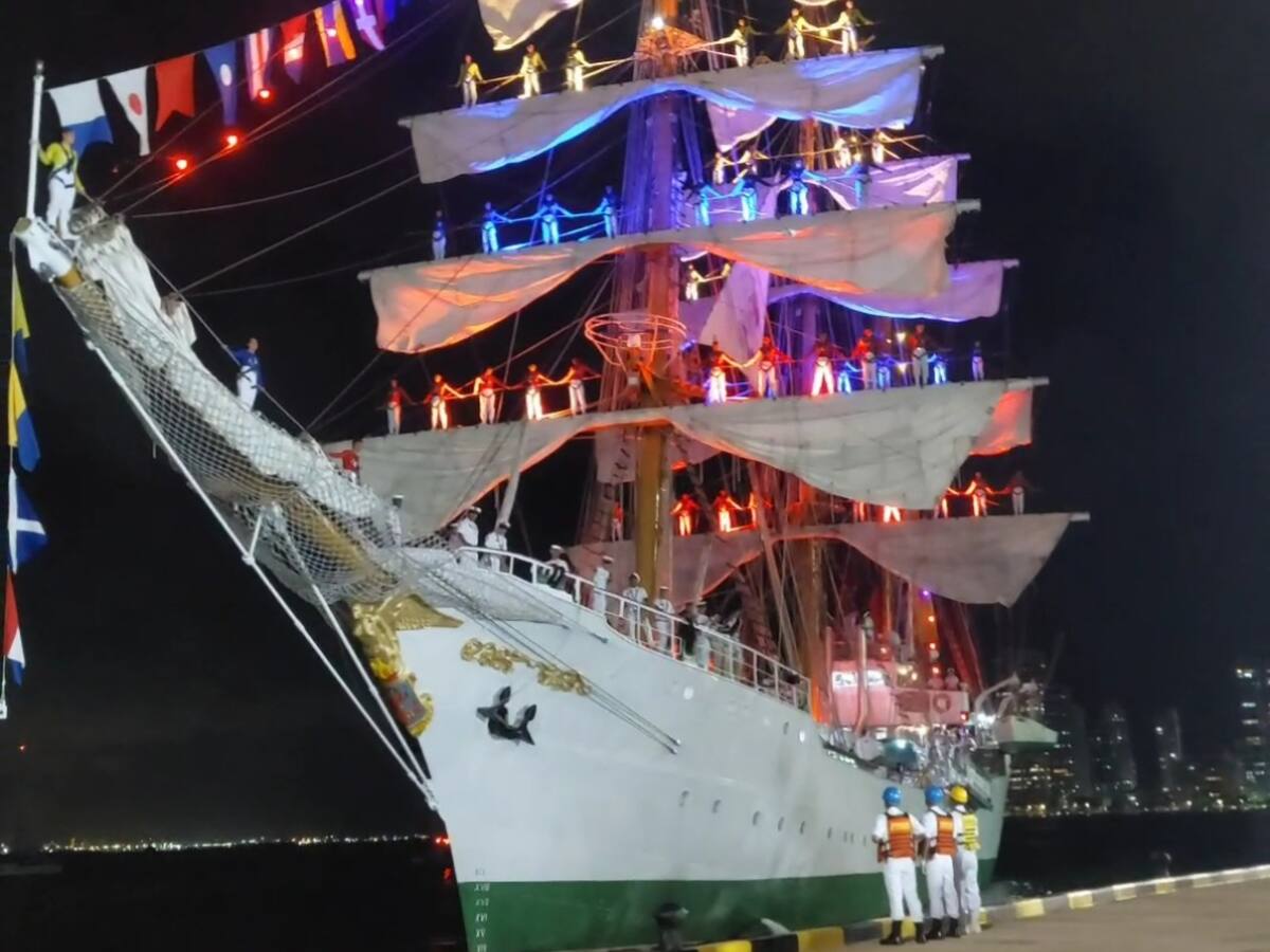 Tras seis meses de recorrido llegó a Cartagena el buque ARC ‘Gloria’