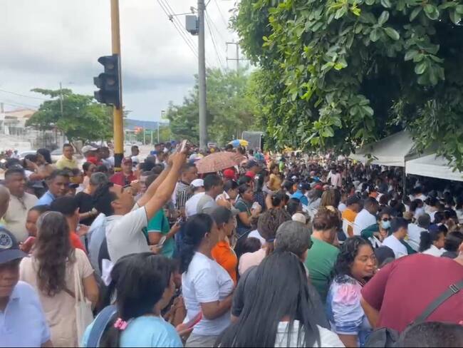 Concentración de maestros de Cartagena | Foto: Cortesía.