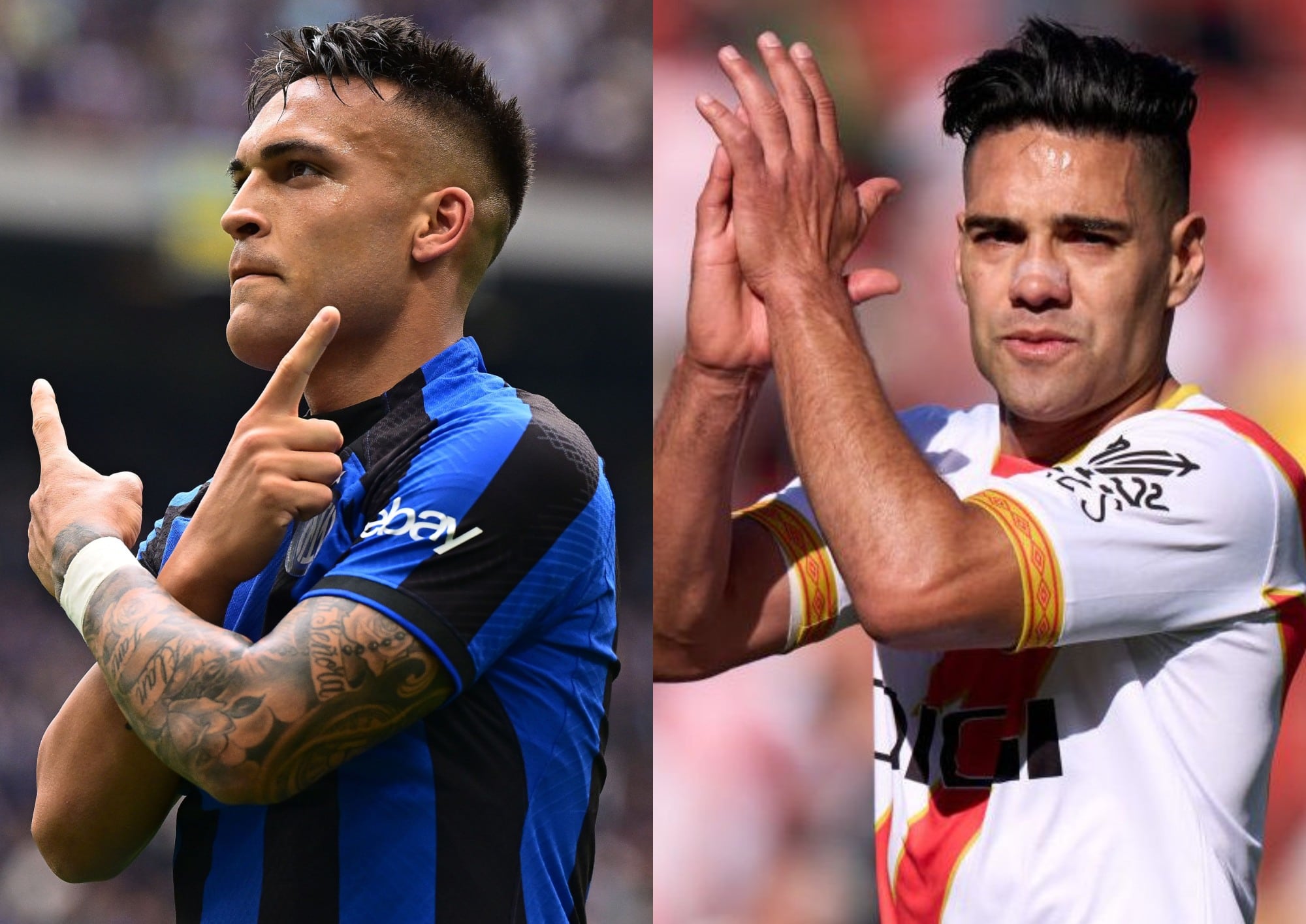 Lautaro Martínez y Radamel Falcao. Foto: Getty Images.