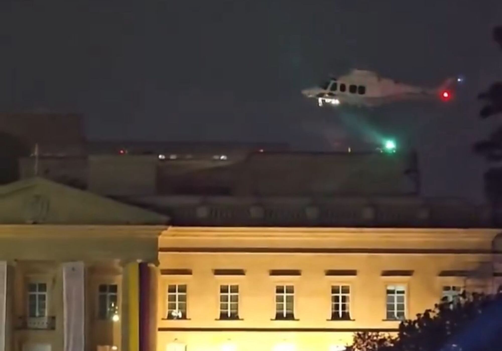 Helicóptero en Casa de Nariño. Foto: corresía.