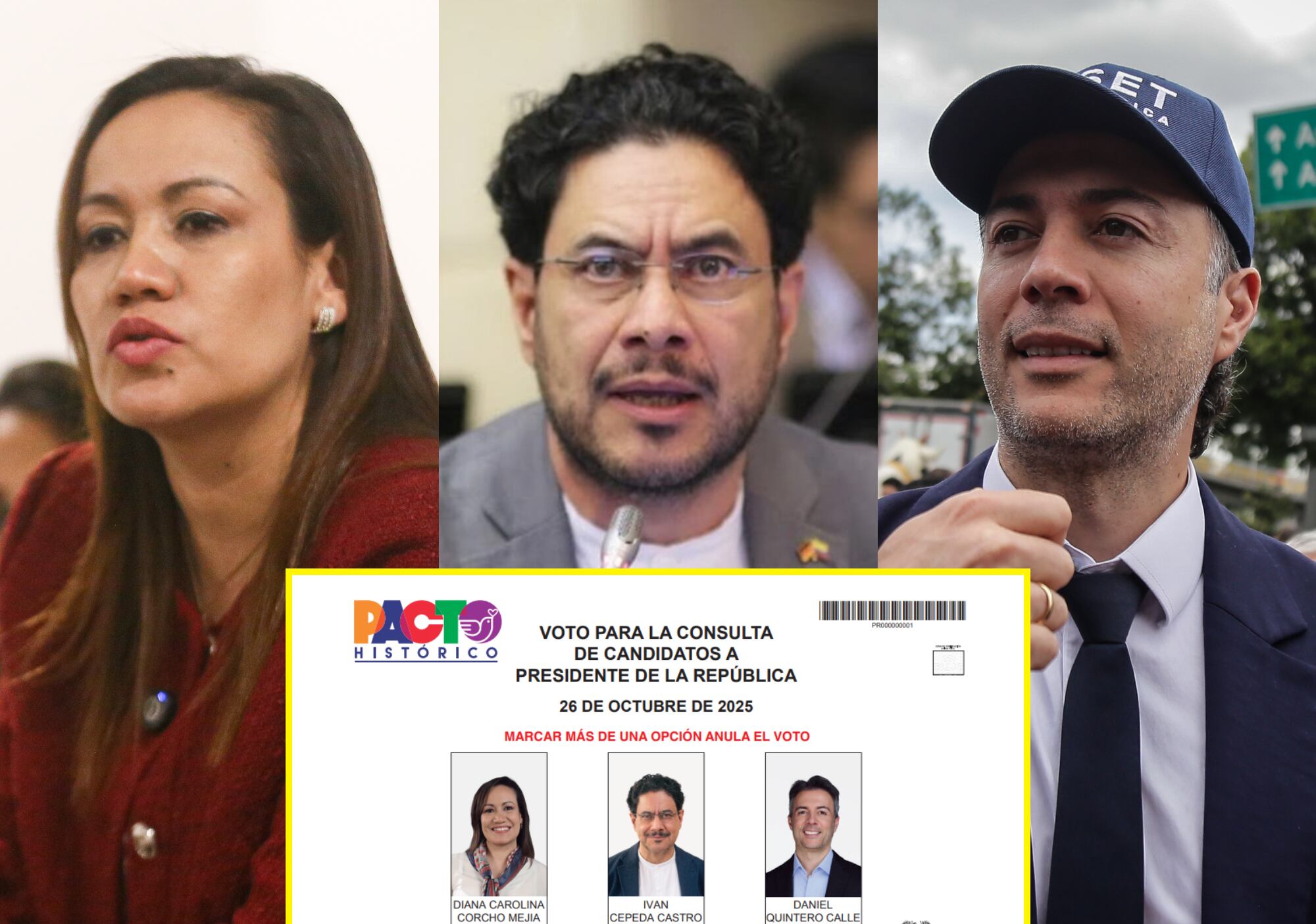 Carolina Corcho, Iván Cepeda y Daniel Quintero | Fotos: Colprensa