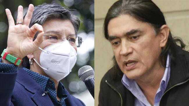 Alcaldesa de Bogotá, Claudia López, y senador de la República Gustavo Bolívar. Foto: Colprensa - Camila Díaz / Colprensa-Sergio Acero