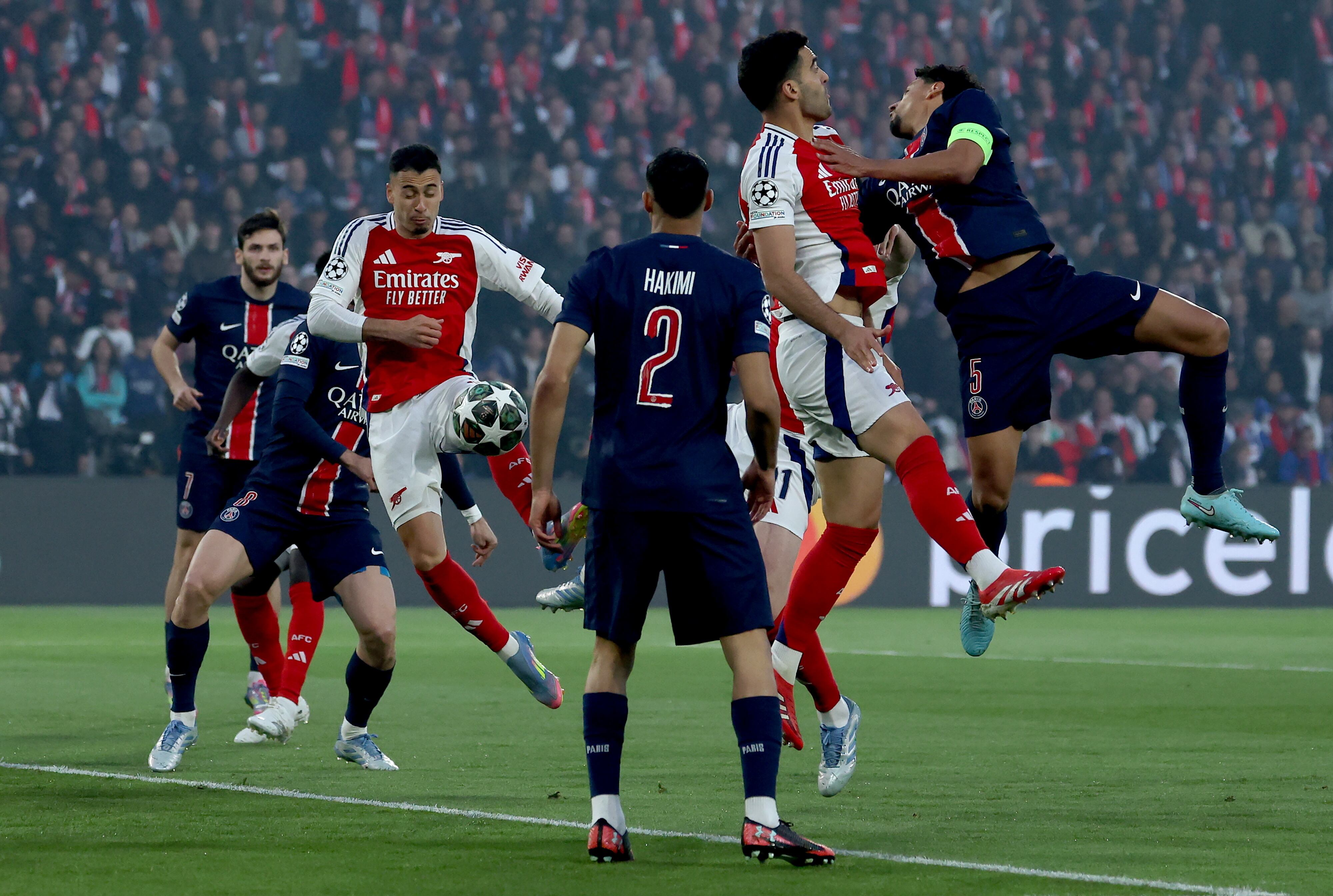 PSG vs. Arsenal. Foto: EFE.