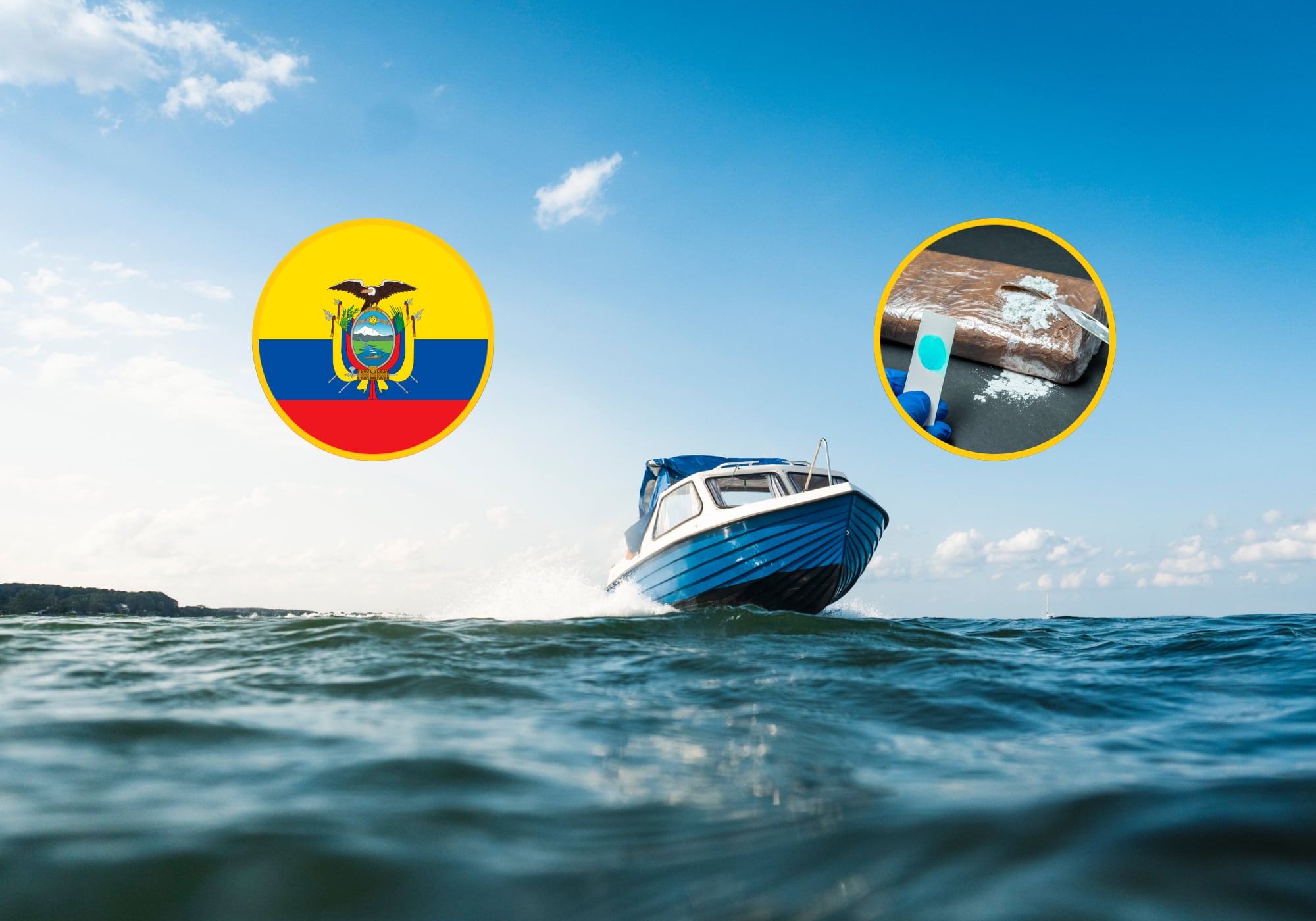 Ecuador decomisó veinte sacos de droga de una ‘narcolancha’ a 370 kilómetros de la costa. Foto: Getty Images.