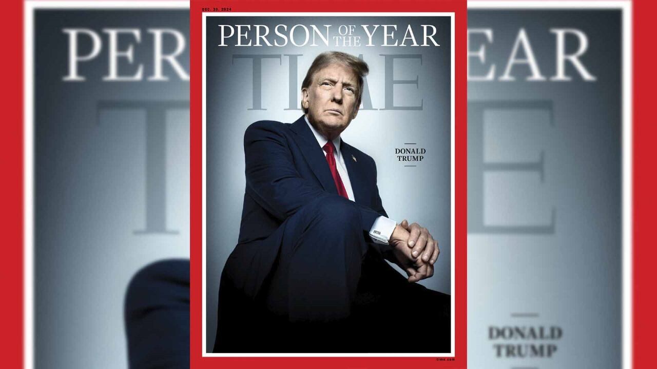 Portada de la Revista Time de Donald Trump elegido como Persona del Año 2024. I Foto: Revista Time.