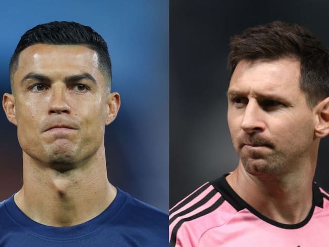 Cristiano Ronaldo y Lionel Messi. Foto: (Photo by Yasser Bakhsh/Getty Images) / (Photo by Francois Nel/Getty Images)
