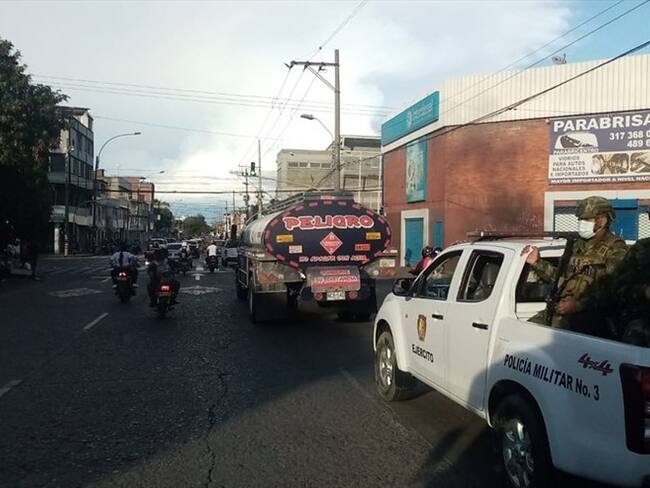 Caravanas de alimentos en Cali. Foto: Colprensa