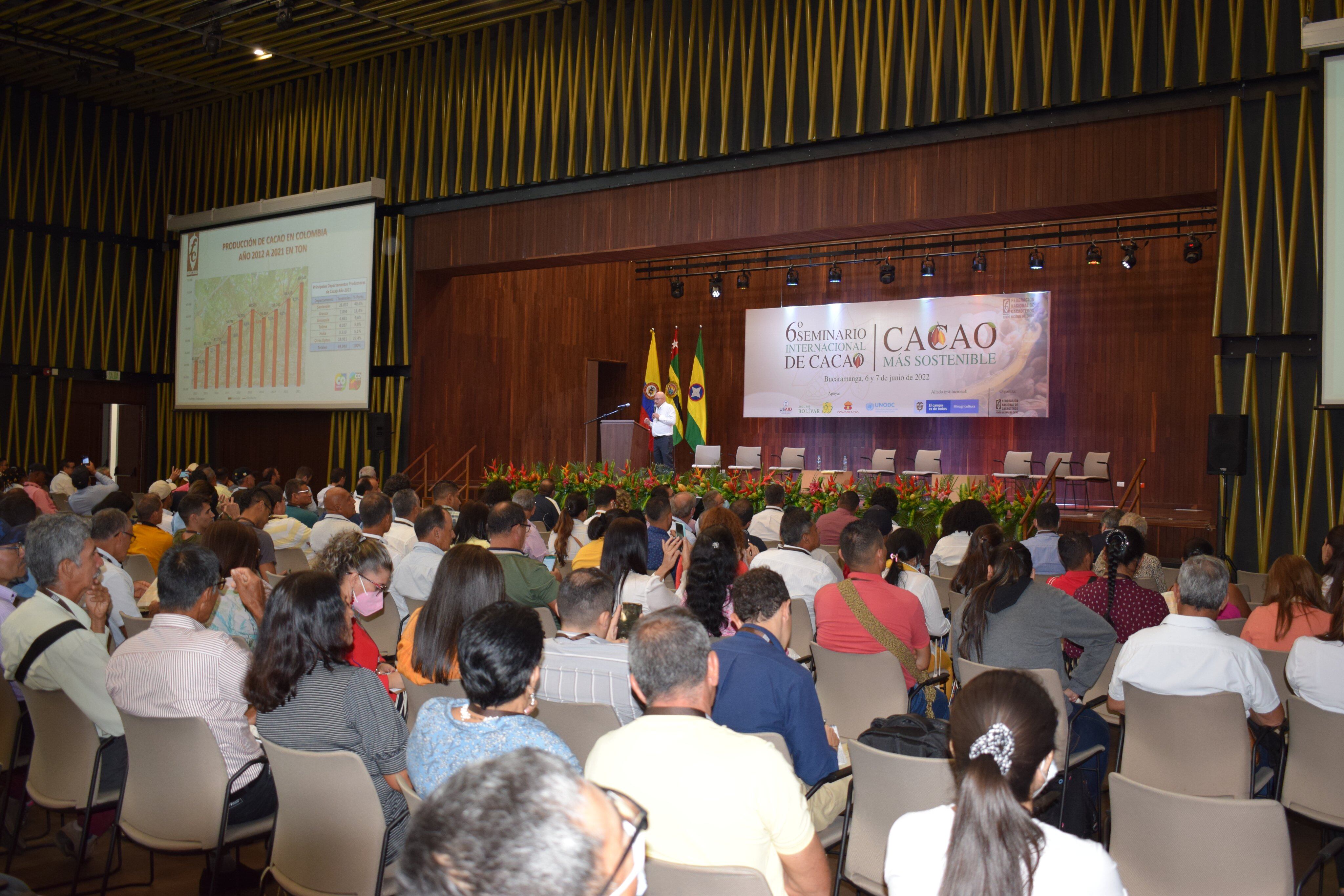 Sexto Semianrio Internacional de Cacao. Foto: Twitter @fedecacao