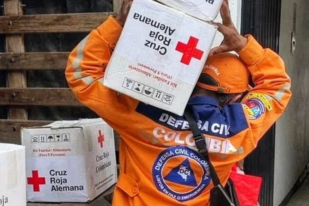"Las ayudas se están entregando normalmente a las comunidades", Gestión del Riesgo del Cauca. Crédito: Cruz Roja Colombiana.