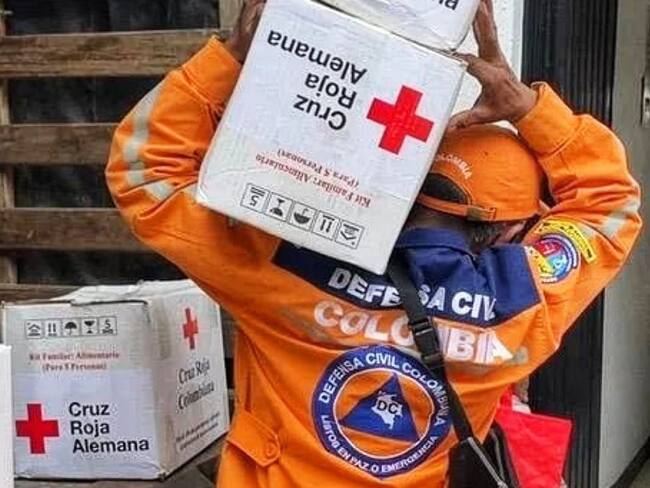&quot;Las ayudas se están entregando normalmente a las comunidades&quot;, Gestión del Riesgo del Cauca. Crédito: Cruz Roja Colombiana.