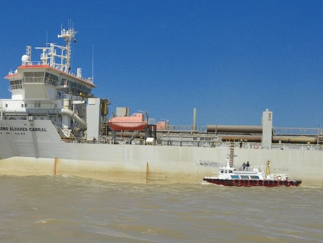 Suspendidos los trabajos de dragado en el puerto de Barranquilla. Foto: Colprensa