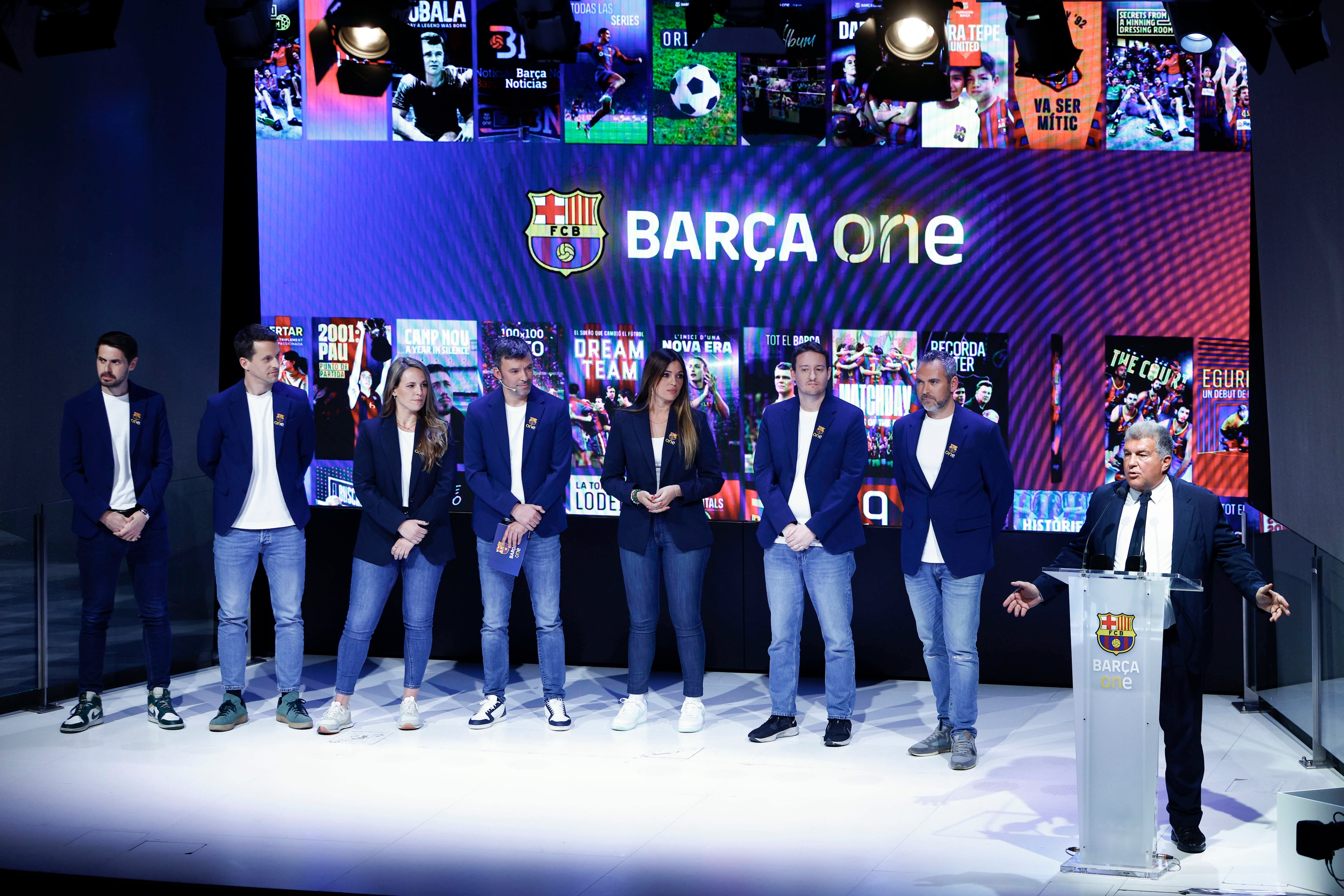 Presentación de Barça One, la nueva plataforma de contenidos audiovisuales del club azulgrana. Foto: EFE/Quique García