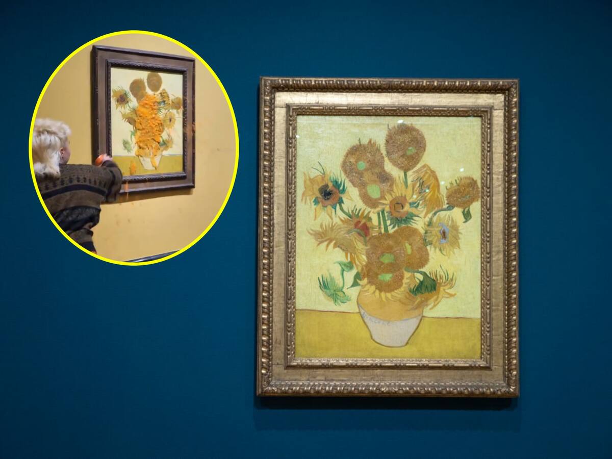 Just Stop Oil lanzó sopa a las obras de Van Gogh tras la detención de dos activistas