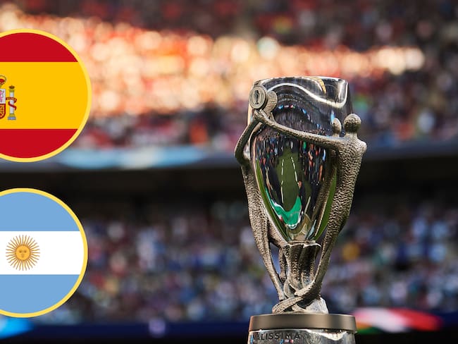 Trofeo de la Finalissima. Argentina y España. Fotos: Getty Images.