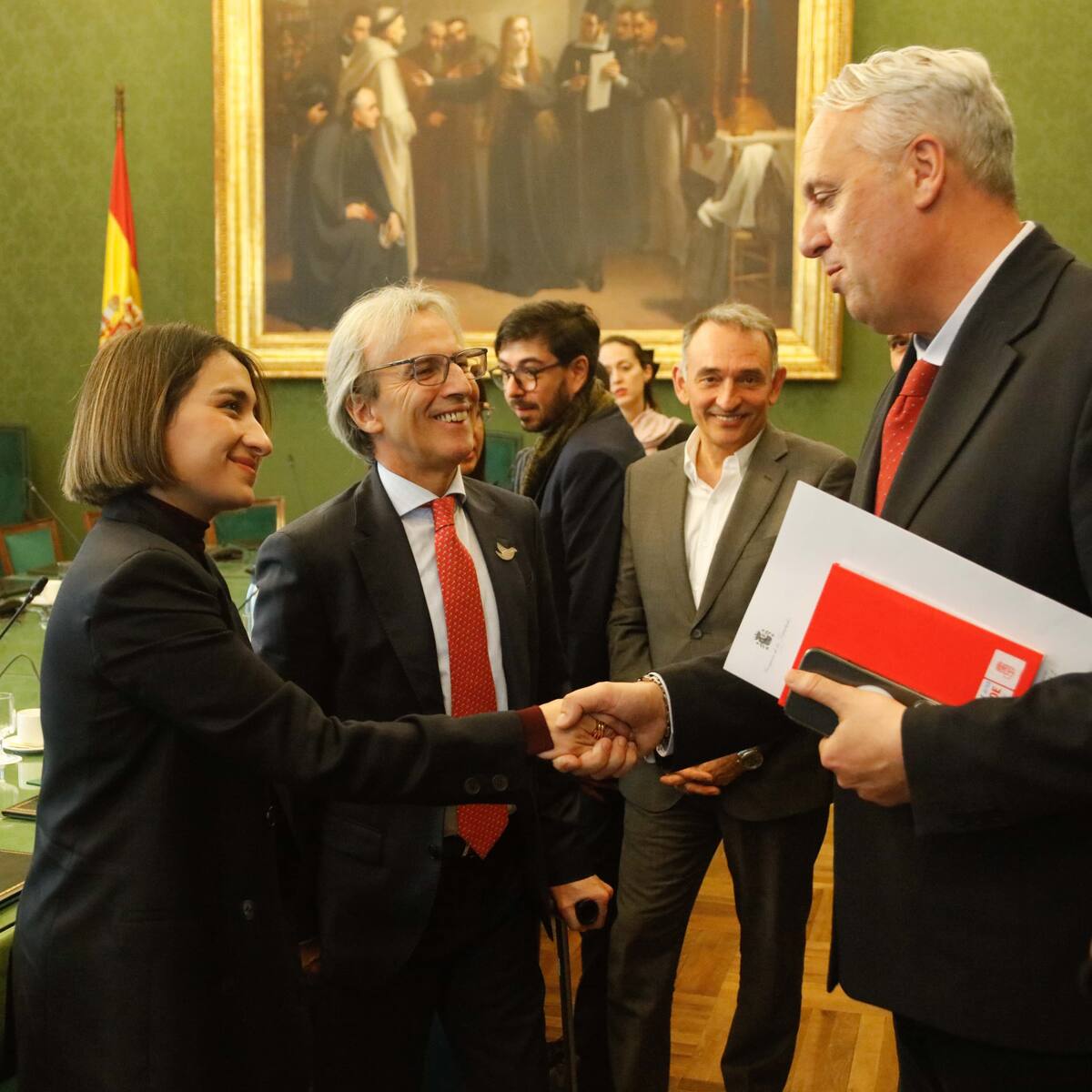 Canciller Sarabia se reunió con presidente de Comisión de Asuntos Exteriores del Congreso español