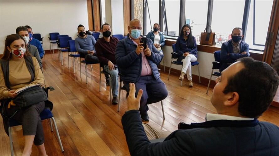 Conversación entre gremios y Alcaldía. Foto: Alcaldía de Manizales