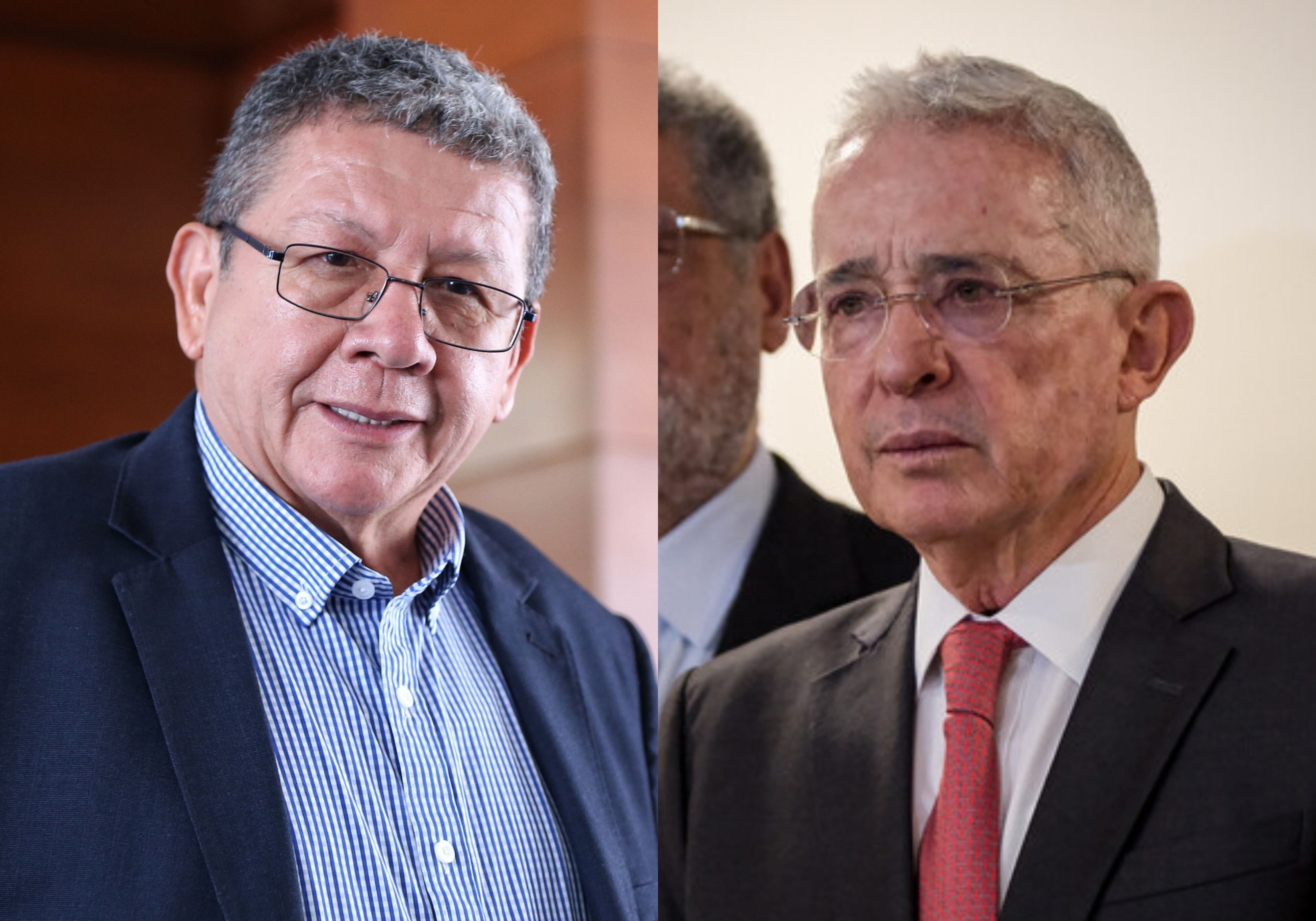 Pablo Catatumbo y Álvaro Uribe. Foto: (Colprensa-Camila Díaz) / Colprensa