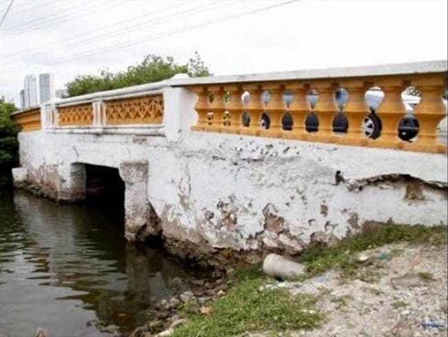 Sociedad de Ingenieros de Bolívar advierte que puente Las Palmas está en riesgo de colapso. Foto: Alcaldía de Cartagena