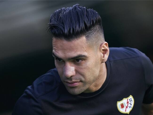 Delantero colombiano Radamel Falcao García con el Rayo Vallecano. Foto: Mateo Villalba/Quality Sport Images/Getty Images