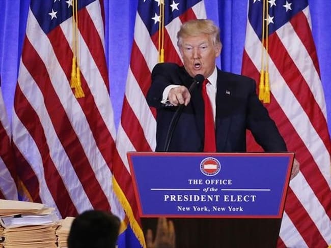 El presidente electo se refirió a varios reporteros como creadores de &quot;noticias falsas&quot;. Foto: Agencia Reuters