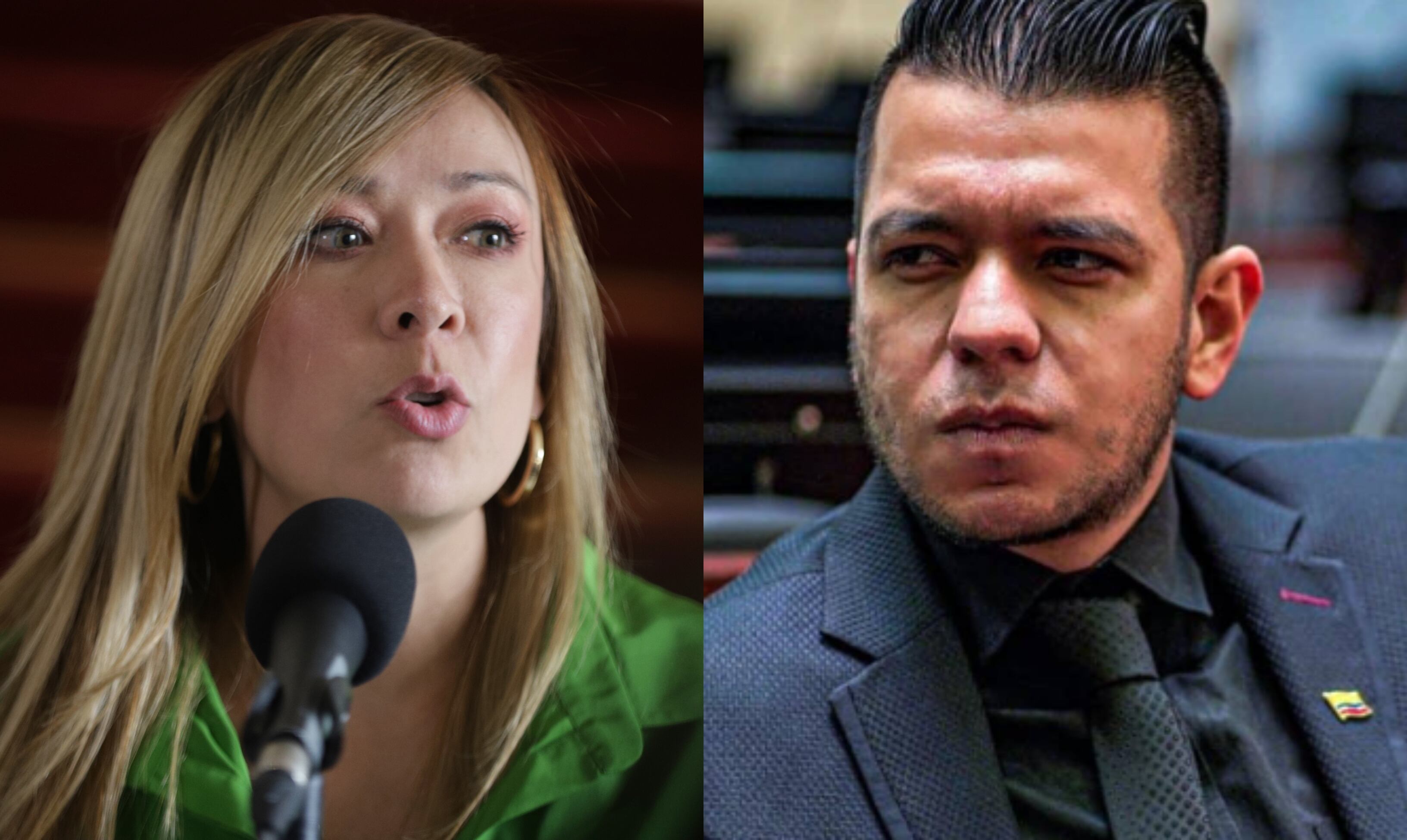 Katherine Miranda y Jonathan Pulido. Fotos: Colprensa/Twitter.