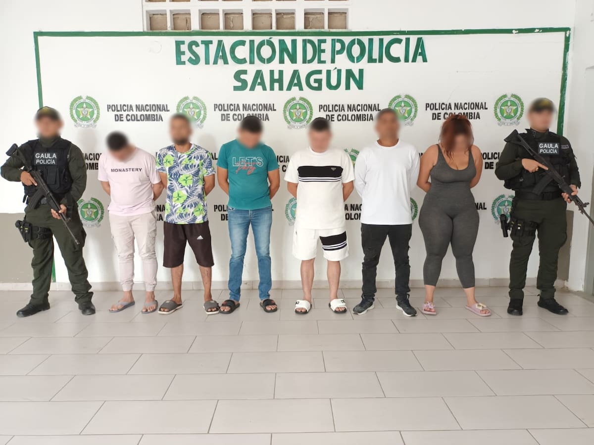 Capturan a seis presuntos extorsionistas del Clan del Golfo en Córdoba