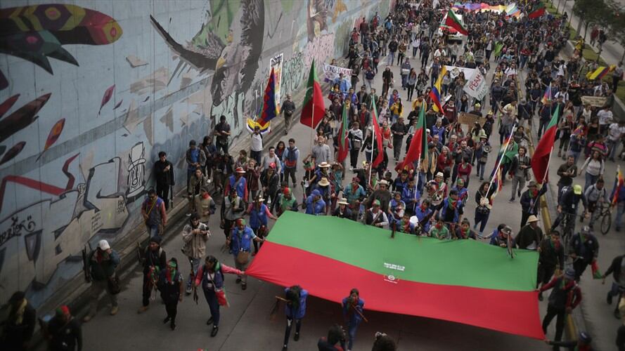 Las organizaciones sociales convocarán en los próximos días a una nueva jornada de protesta en pro de la vida. Foto: Colprensa